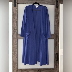 LuLaRoe Sarah medium blue duster Cardigan
